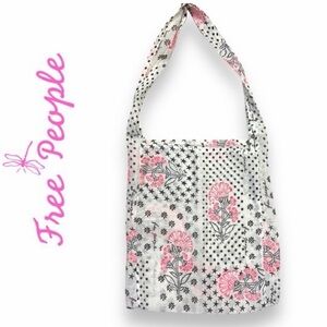 NWOT Free People boho gauzy fabric tote 14”x15”, lightweight, packable